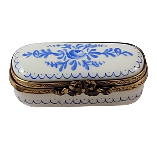 Limoges Porcelain - Blue Delft Rectangle Box