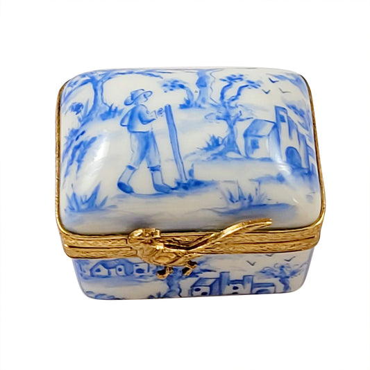 Limoges Porcelain - Blue Toile Box