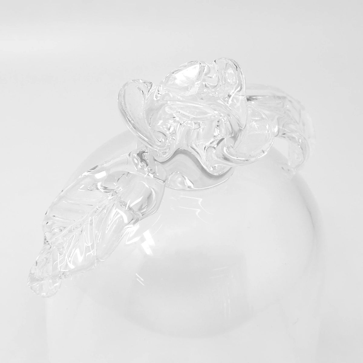Rose Handle Glass Bell Cloche