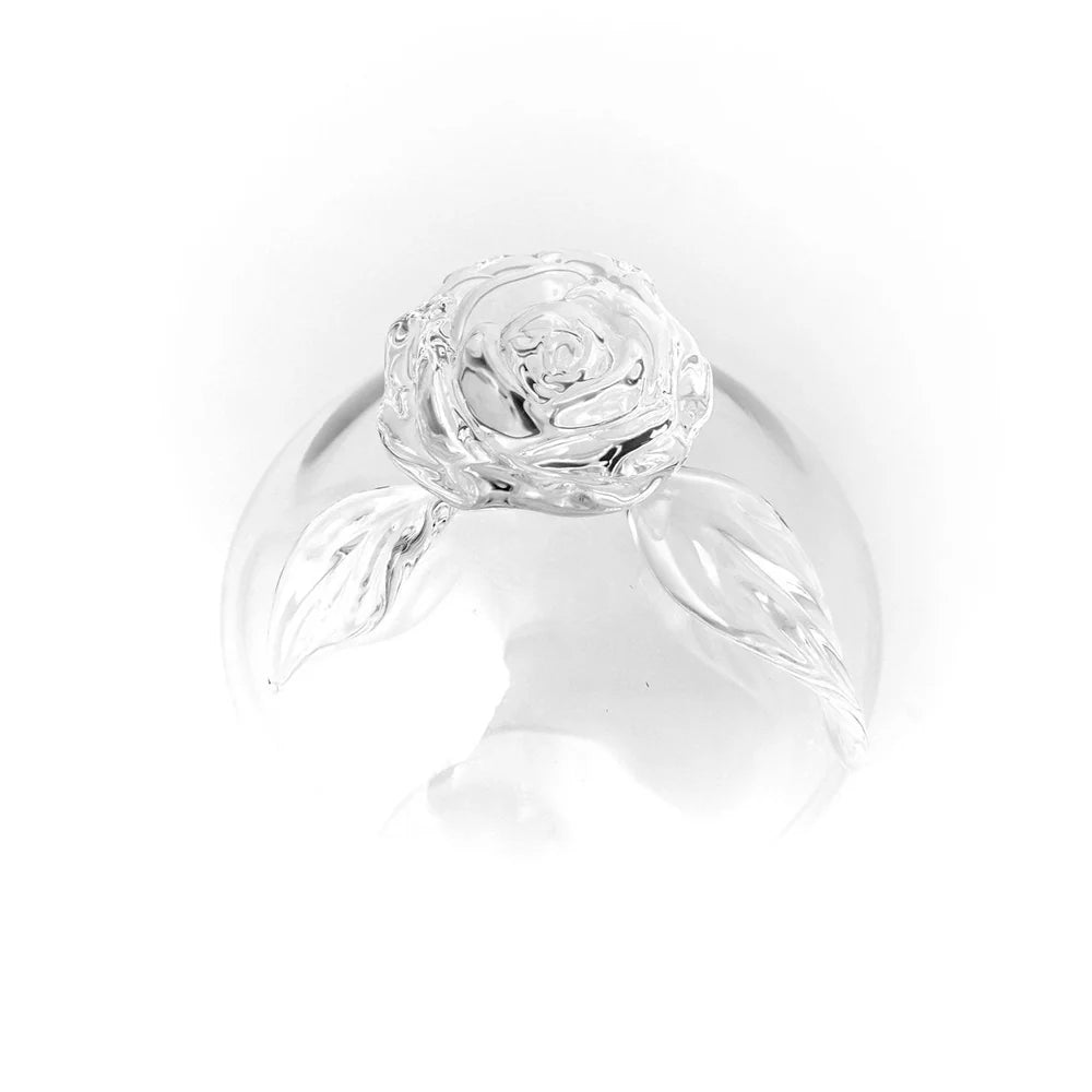 Rose Handle Glass Bell Cloche