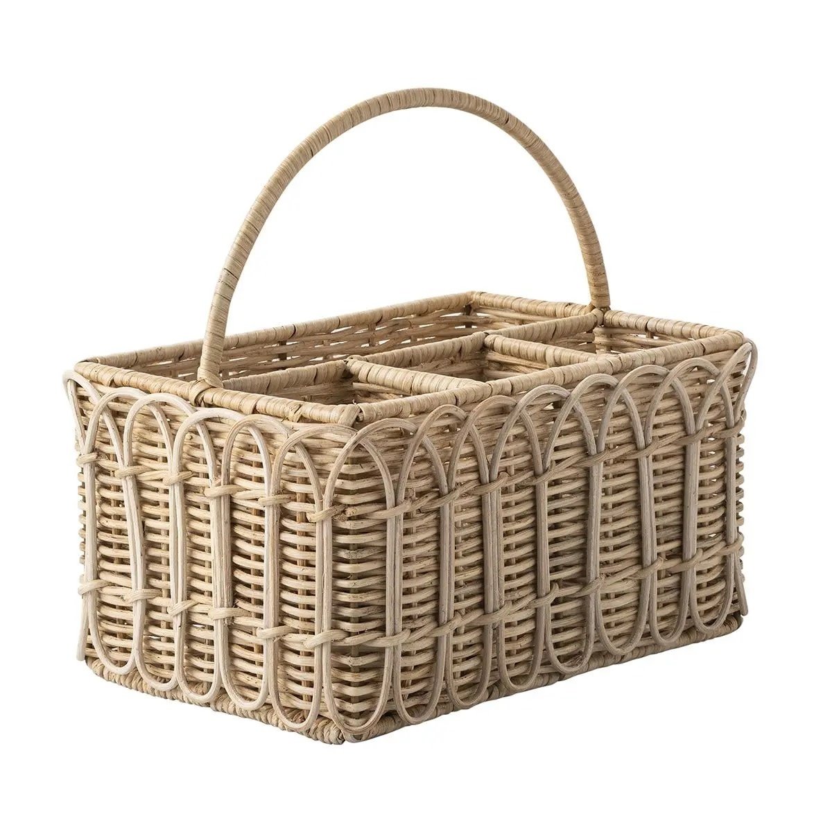 Silverware Caddy - Provence Rattan Whitewash