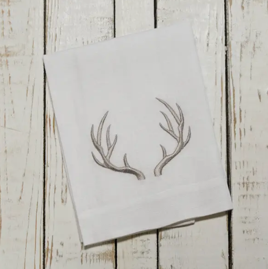Trifold Napkin - Antler White
