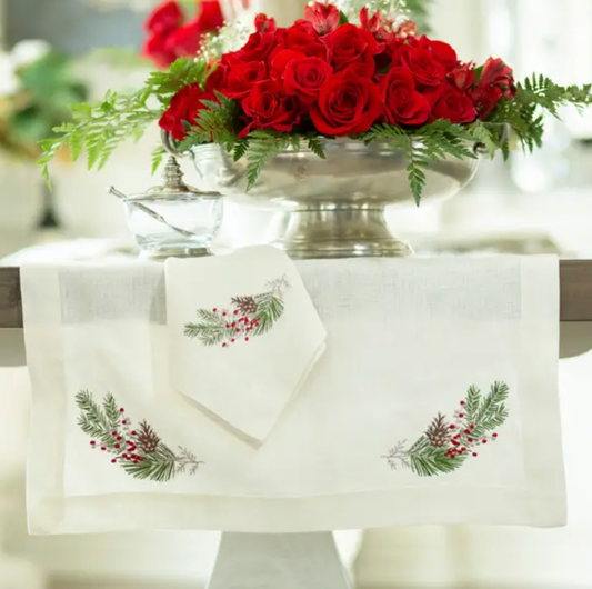 Runner - Natale Sprig - Cream 108"