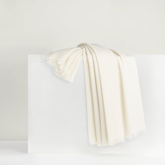 Throw - Italian Luna Cashmere Ecru