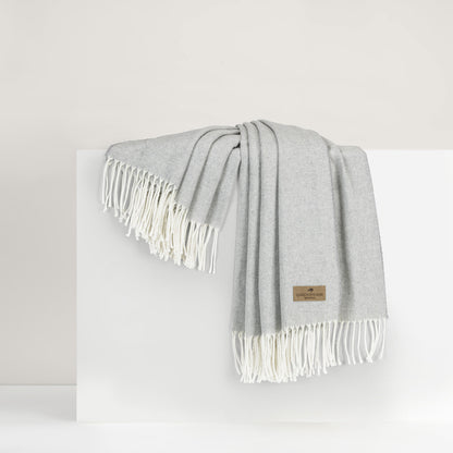 Throw - Italian Herringbone Light Grey