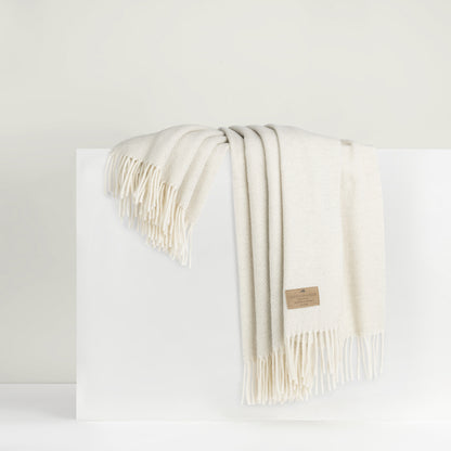 Throw - Italian Juno Cashmere Heathered Ivory