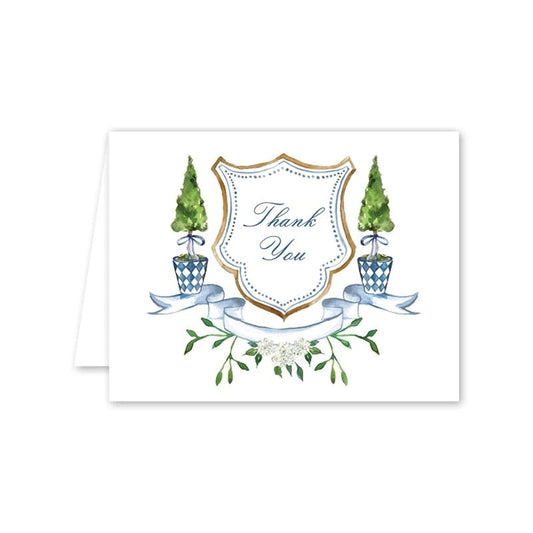 Card - Thank You Blue Topiary