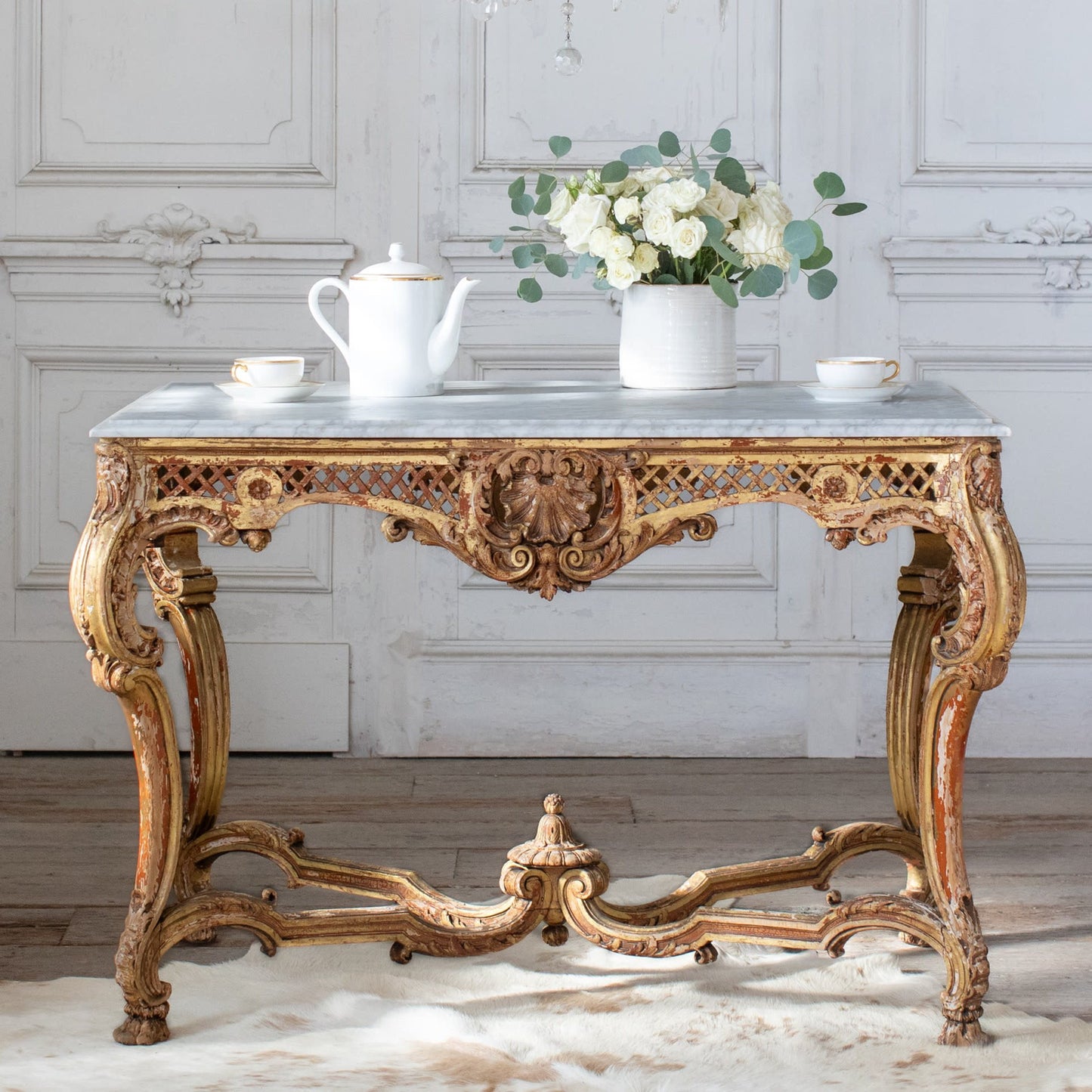 Antique Carved Gilt Occasional Table