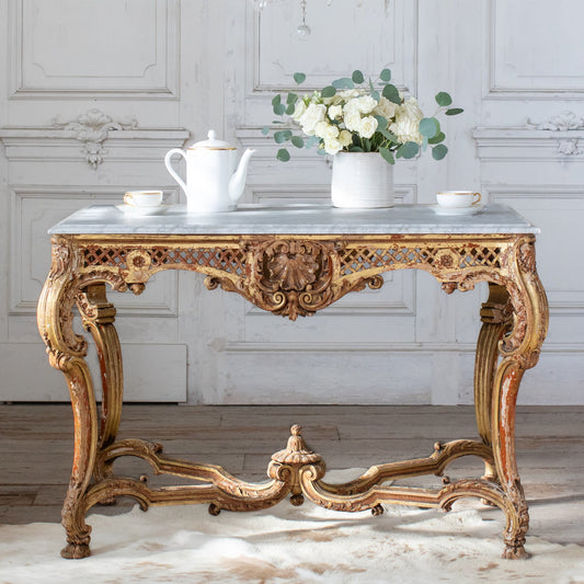 Antique Carved Gilt Occasional Table