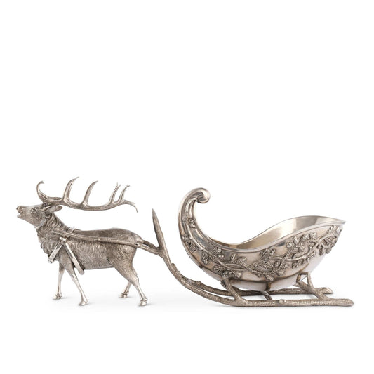 Pewter Reindeer Sleigh