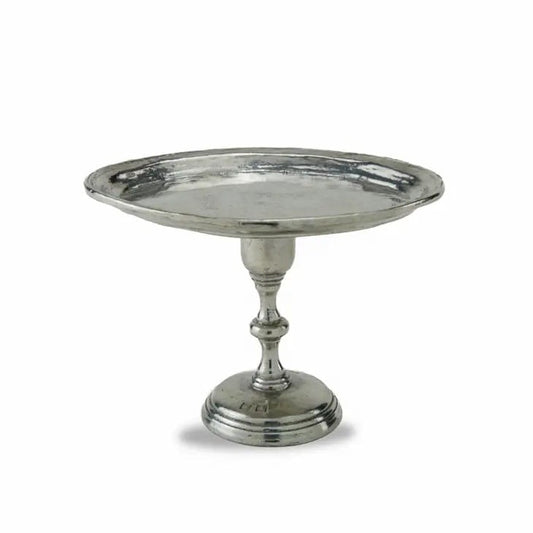 Pewter Petite Oval Pedestal Dish